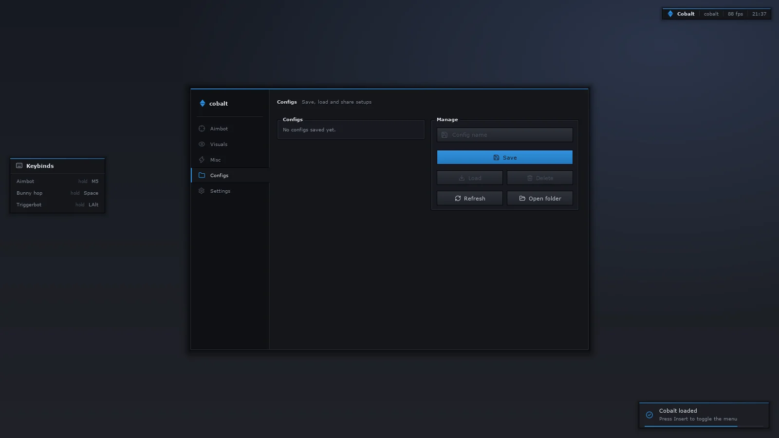 Cobalt configs