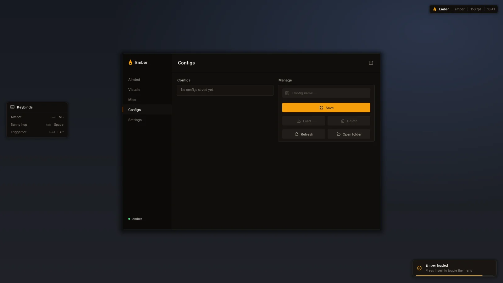 Ember configs