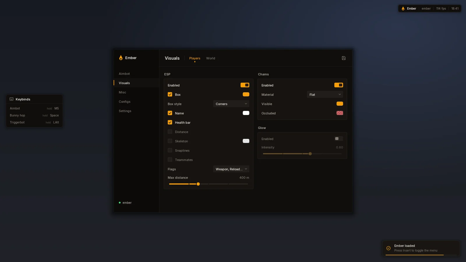 Ember visuals