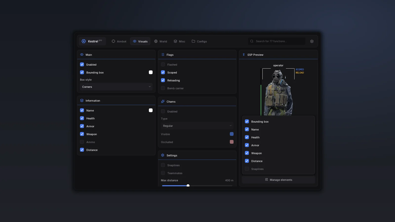 Kestrel elements