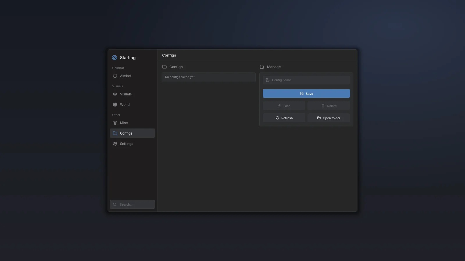 Starling configs