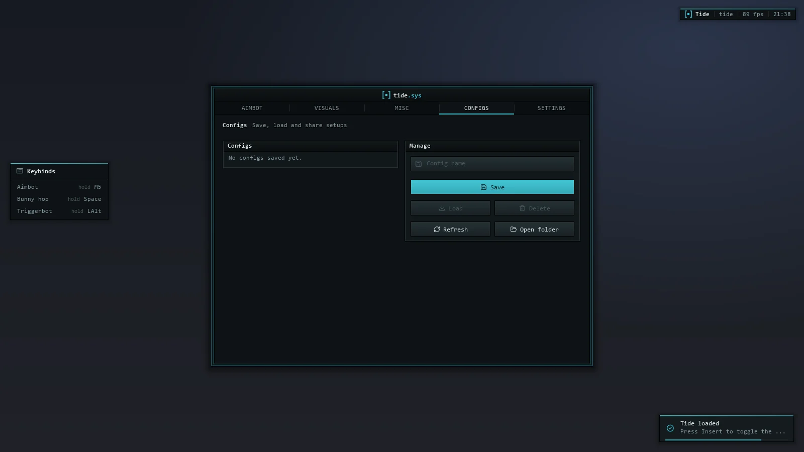 Tide configs